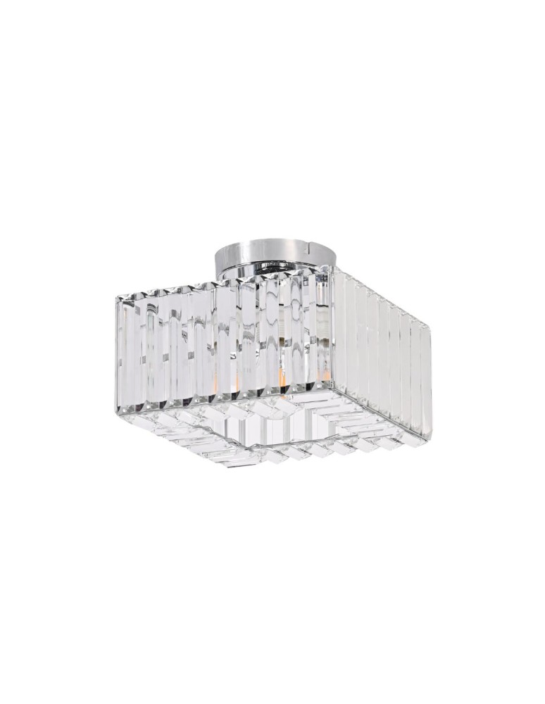 Ceiling lamps with crystals - Light Prestige Vetro square plafond chrome 1xE27 LP-2910/1C CH square - product kolory-swiatla.pl 4