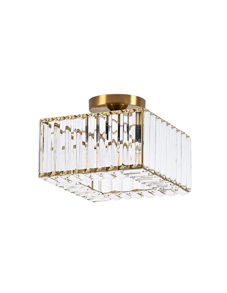 Ceiling lamps with crystals - Light Prestige Vetro square plafond gold 1xE27 LP-2910/1C GD square - product kolory-swiatla.pl 1