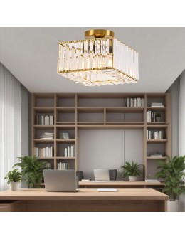 Light Prestige Kwadratowy plafon Vetro złoty 1xE27 LP-2910/1C GD square - produkt 2