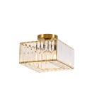 Ceiling lamps with crystals - Light Prestige Vetro square plafond gold 1xE27 LP-2910/1C GD square - product 4