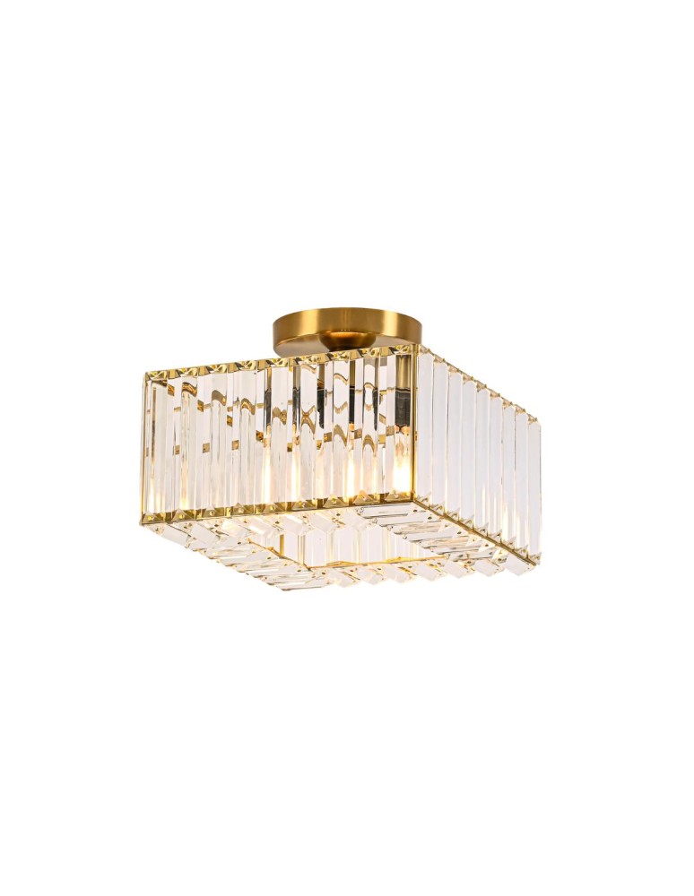 Ceiling lamps with crystals - Light Prestige Vetro square plafond gold 1xE27 LP-2910/1C GD square - product kolory-swiatla.pl 4