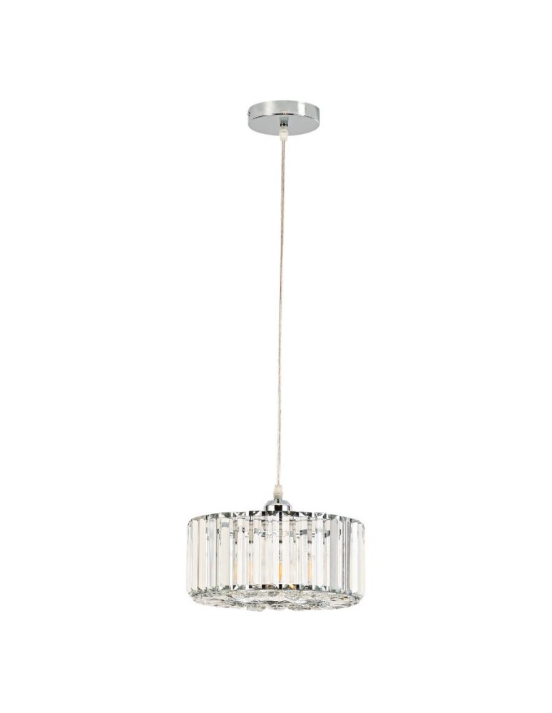 Pendant lamps - Light Prestige Vetro chrome 1xE27 LP-2910/1P CH round pendant lamp - product kolory-swiatla.pl 4