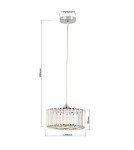 Light Prestige Okrągła lampa wisząca Vetro chrom 1xE27 LP-2910/1P CH round