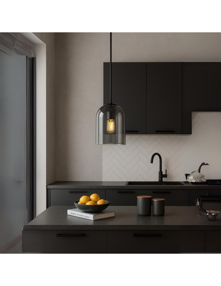 Pendant lamps - Light Prestige Elaris smoke pendant lamp 1xE27 LP-8103/1P SM - product kolory-swiatla.pl 2