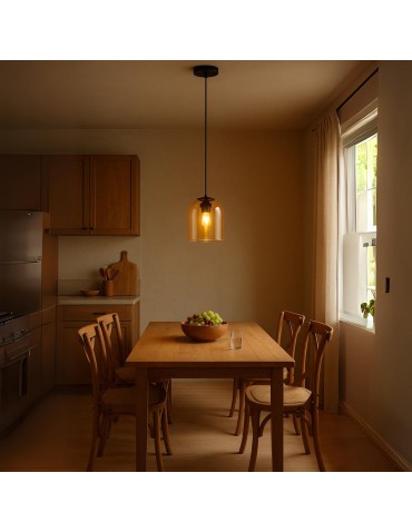 Light Prestige Elaris amber pendant lamp 1xE27 LP-8103/1P AM - product 2