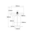 Table lamps with lampshade - Light Prestige Amur smoked table lamp 1xE27 LP-919/1T smoked - product 6