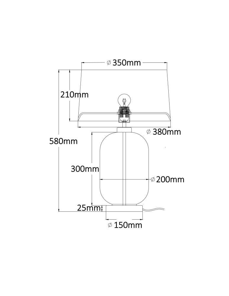 Light Prestige Lampa stołowa Amur dymna 1xE27 LP-919/1T smoked