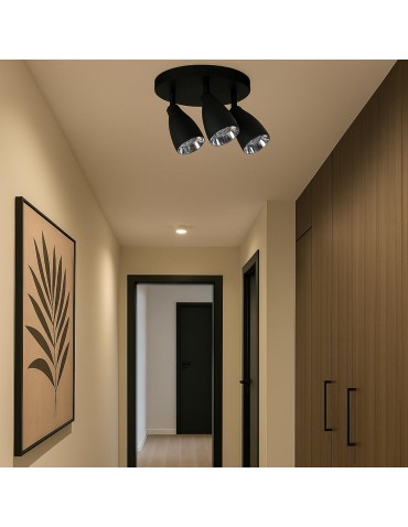 Light Prestige Campana 3 plafond black 3xGU10 LP-3103/3C BK - product 2