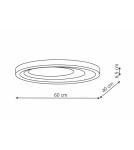 LED ceiling lamps - Light Prestige Plafond Alune oval LED CCT LP-3009/1C WH oval. - product 4