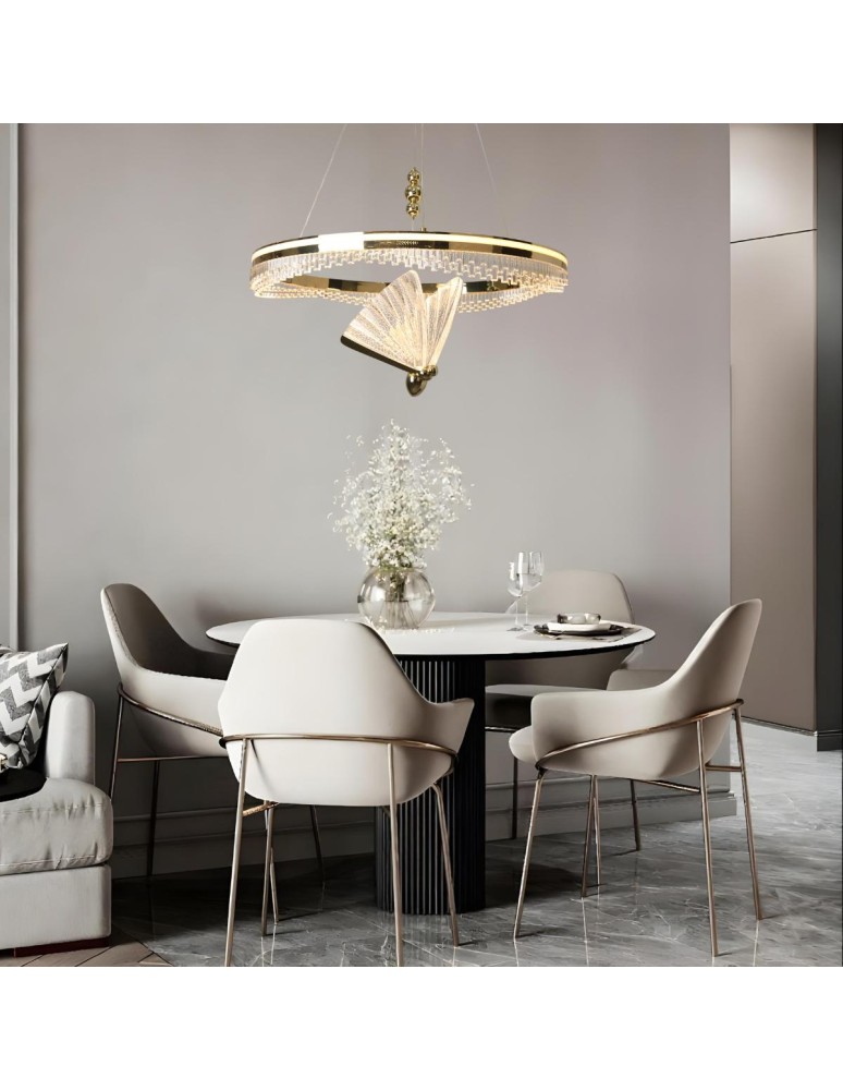 Pendant lamps - Light Prestige Marissa Cristal gold LED CCT pendant lamp LP-2515/1P Cristal GD. - product kolory-swiatla.pl 2