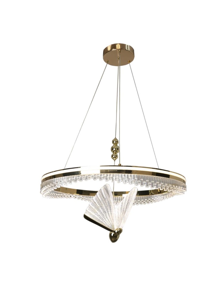 Pendant lamps - Light Prestige Marissa Cristal gold LED CCT pendant lamp LP-2515/1P Cristal GD. - product kolory-swiatla.pl 4