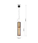 Light Prestige Lampa wisząca Aeris 2 dymna LED CCT LP-2137/2P SM