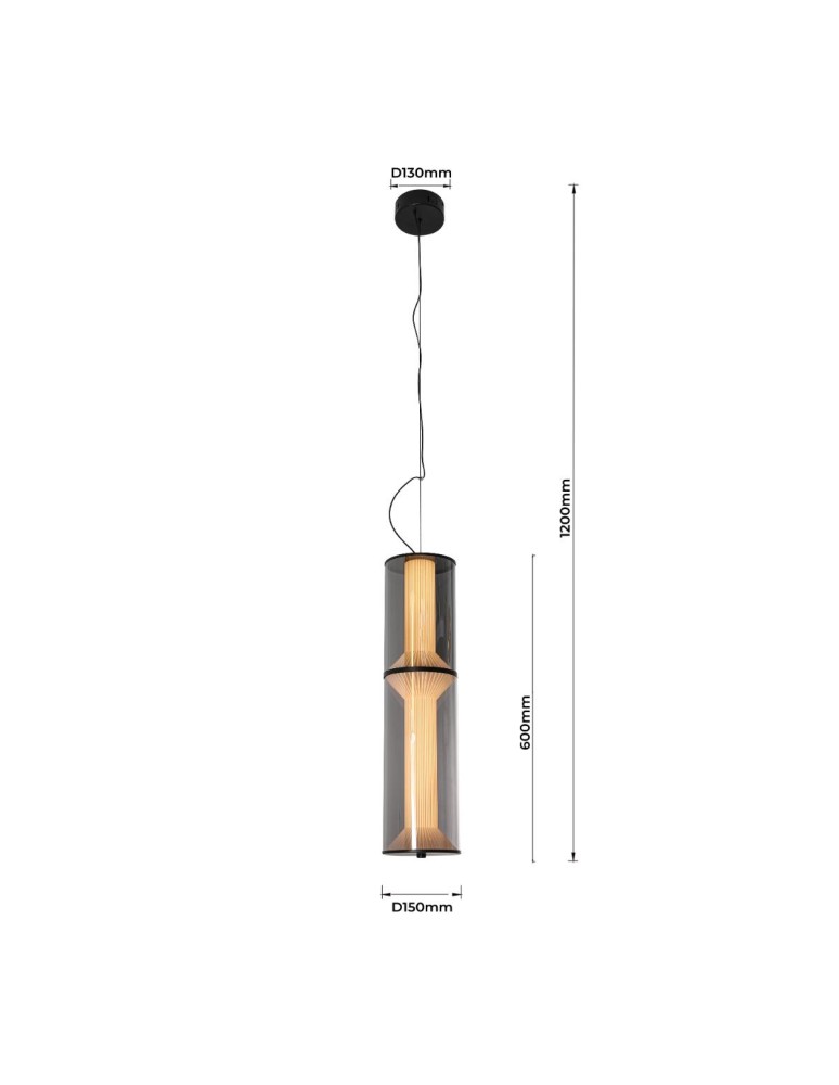 Light Prestige Lampa wisząca Aeris 2 dymna LED CCT LP-2137/2P SM