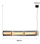 Pendant lamps - Light Prestige Aeris 3 line smoke LED CCT pendant lamp LP-2137/3L SM - product 6