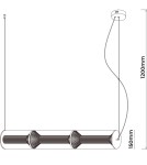 Pendant lamps - Light Prestige Aeris 3 line smoke LED CCT pendant lamp LP-2137/3L SM - product 7