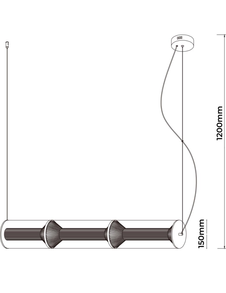 Pendant lamps - Light Prestige Aeris 3 line transparent LED CCT pendant lamp LP-2137/3L TR - product kolory-swiatla.pl 7