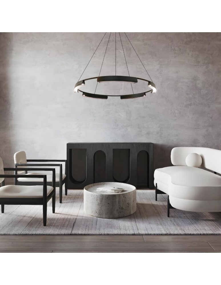 Pendant lamps - Light Prestige Tura 60cm black LED CCT pendant lamp LP-9786/1P 60cm BK - product kolory-swiatla.pl 2