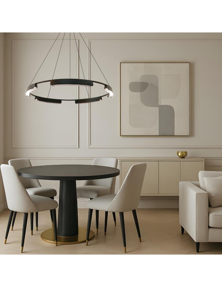 Pendant lamps - Light Prestige Tura 60cm black LED CCT pendant lamp LP-9786/1P 60cm BK - product kolory-swiatla.pl 3