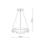 Light Prestige Lampa wisząca Tura 60 cm złota LED CCT LP-9786/1P 60cm GD
