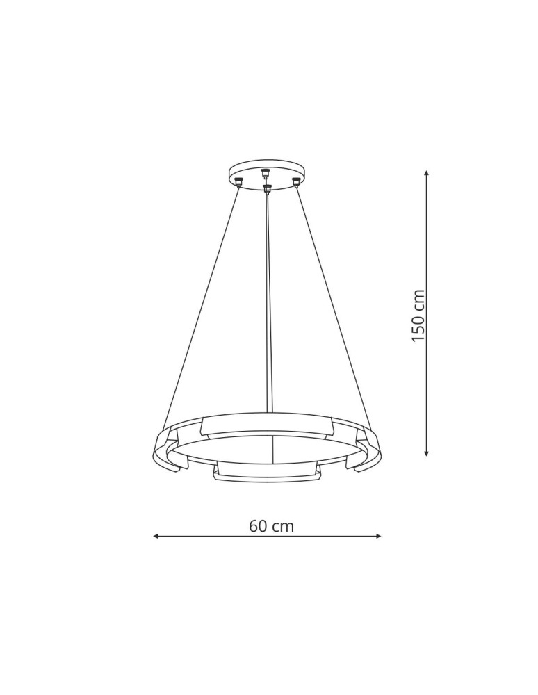 Pendant lamps - Light Prestige Tura 60cm gold LED CCT pendant lamp LP-9786/1P 60cm GD. - product kolory-swiatla.pl 3