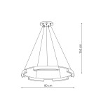 Light Prestige Lampa wisząca Tura 80 cm złota LED CCT LP-9786/1P 80cm GD