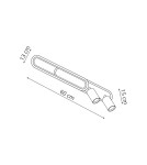 Light Prestige Spot Parma 2 długi biały 2xGU10 LED CCT LP-0612/2C L WH