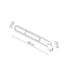 Light Prestige Spot Parma 1 długi czarny 1xGU10 LED CCT LP-0612/1C L BK