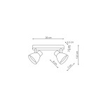 Light Prestige Dravo 2 spot czarny 2xGU10 LP-9523/2WS BK