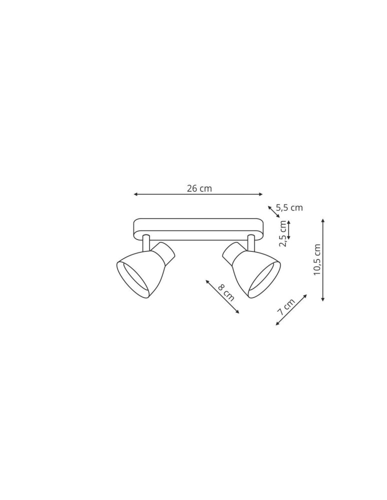 Light Prestige Dravo 2 spot czarny 2xGU10 LP-9523/2WS BK