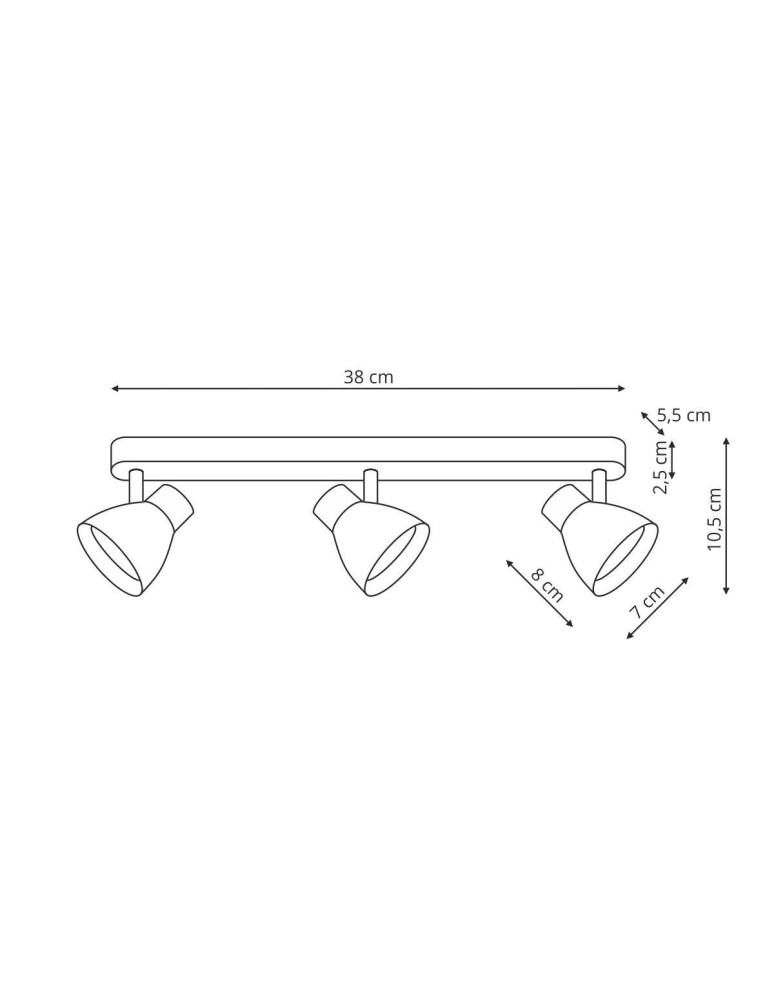 Light Prestige Dravo 3 spot biały 3xGU10 LP-9523/3WS WH