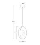 Light Prestige Wisząca lampa pionowa Casy dymna LED CCT LP-3176/1V SM