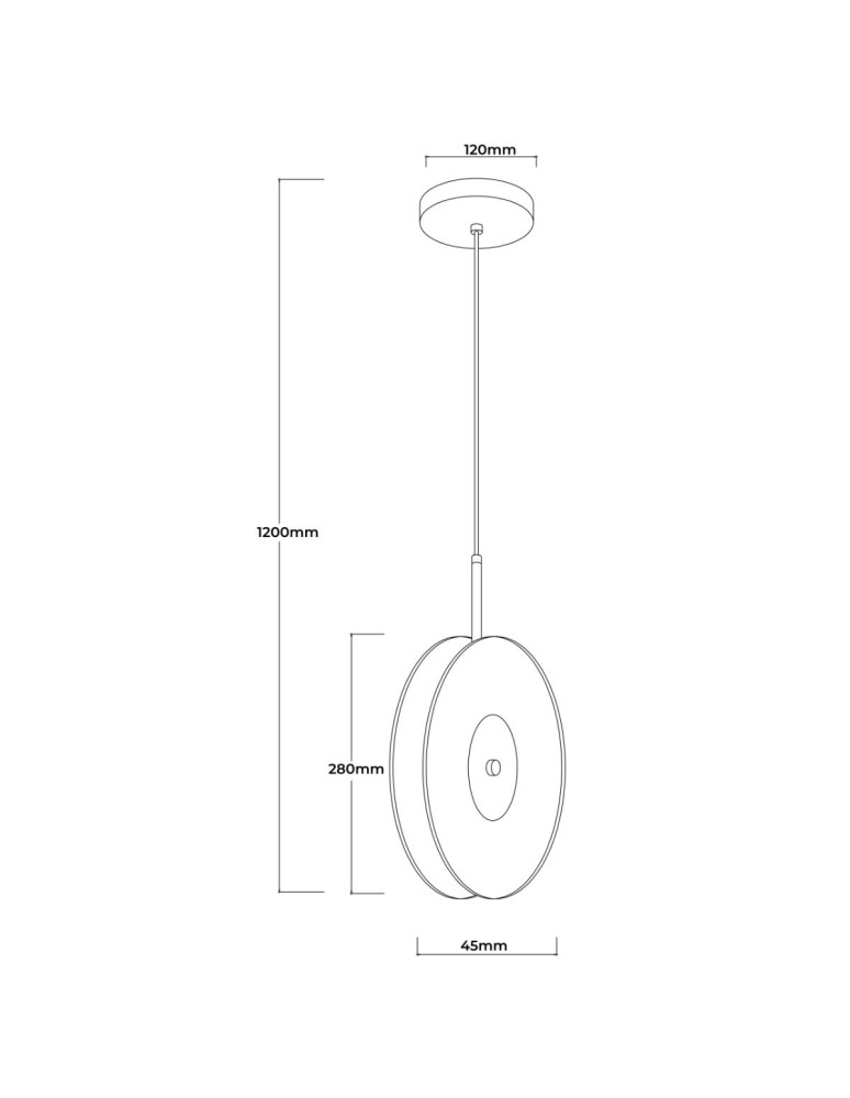 Light Prestige Wisząca lampa pionowa Casy dymna LED CCT LP-3176/1V SM