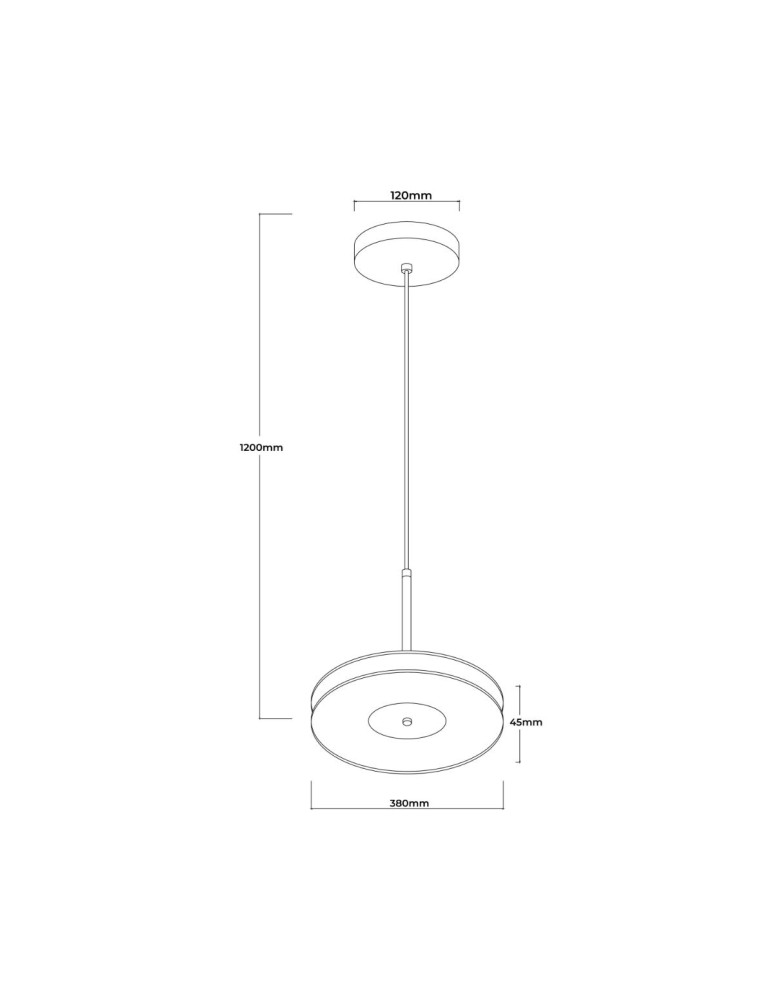 Light Prestige Wisząca lampa duża Casy dymna LED CCT LP-3176/1P L SM