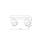 Light Prestige Spot Kendal 2 transparetny / biały GX53 LP-6331/2WS TR/WH