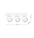 Light Prestige Spot Kendal 3 transparetny / czarny GX53 LP-6331/3WS TR/BK