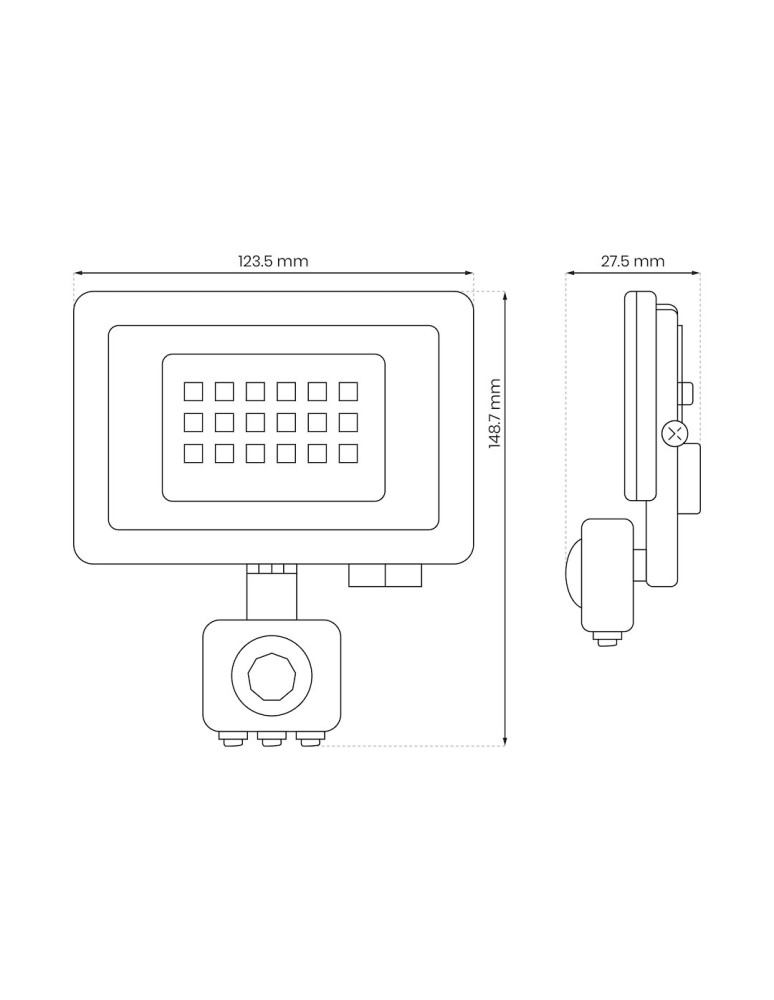 Eko-Light Naświetlacz LED 20W 4000K PIR EKN1625