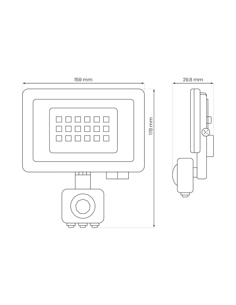 Eko-Light Naświetlacz LED 30W 4000K PIR EKN1626