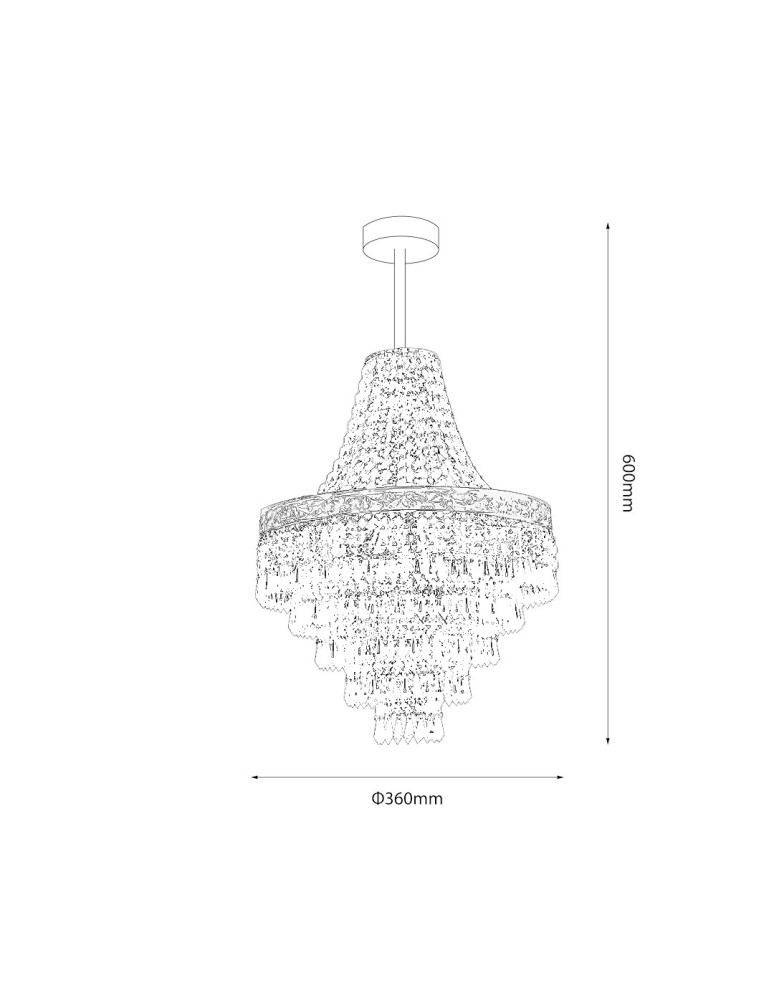 Milagro Żyrandol CORAL Black 3xE14 MLP1585