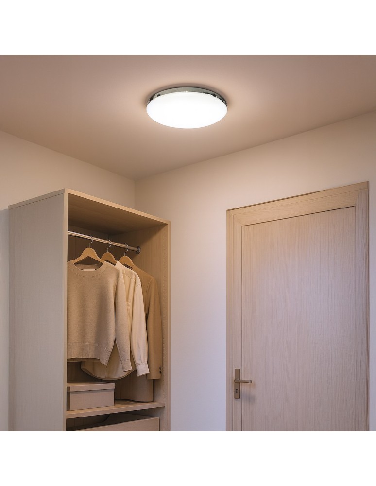 Milagro Plafon MAYA CHROME 15W LED IP44 Ø330 mm ML1658