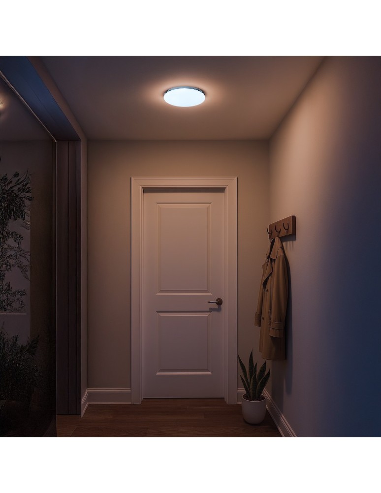 Milagro Plafon MAYA CHROME 15W LED IP44 Ø330 mm ML1658