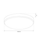 Milagro Plafon MAYA CHROME 15W LED IP44 Ø330 mm ML1658