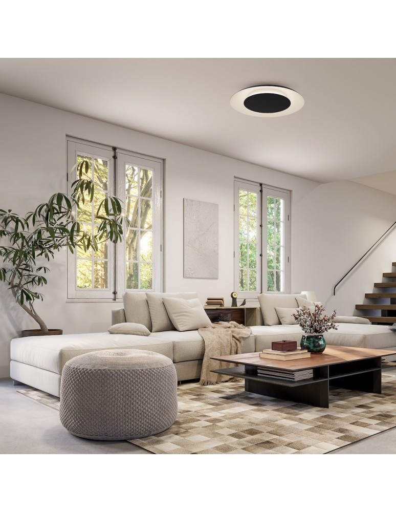 Milagro Lampa sufitowa Piattino Czarny 30W LED 3000K-4000k-6000K ML1811