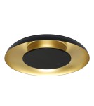 Milagro Lampa sufitowa Piattino Czarny Złoty 30W LED 3000K-4000k-6000K ML1812