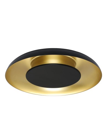 Milagro Lampa sufitowa Piattino Czarny Złoty 30W LED 3000K-4000k-6000K ML1812