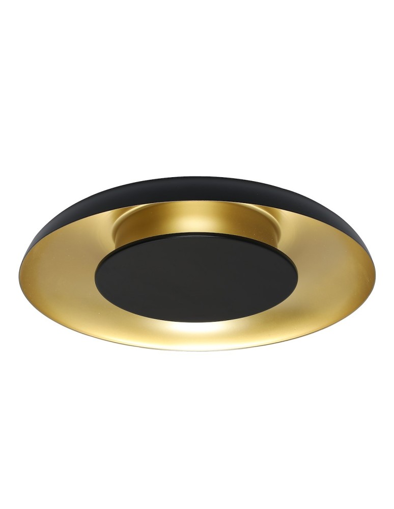 Milagro Lampa sufitowa Piattino Czarny Złoty 30W LED 3000K-4000k-6000K ML1812