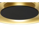 Milagro Lampa sufitowa Piattino Czarny Złoty 30W LED 3000K-4000k-6000K ML1812