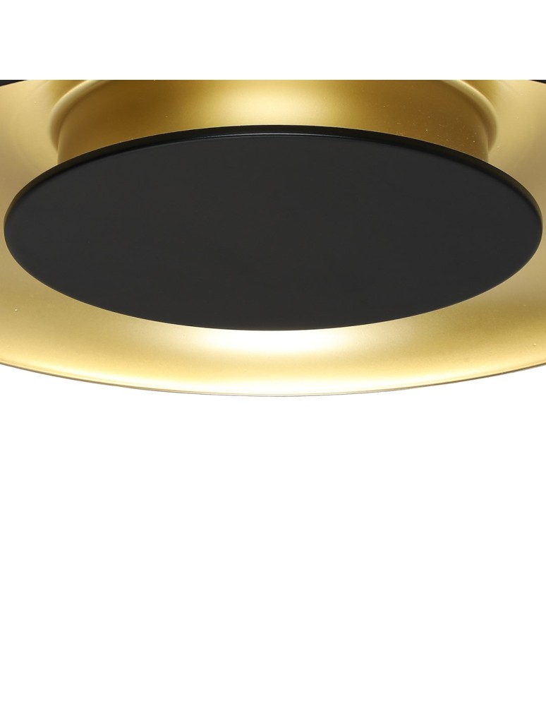 Milagro Lampa sufitowa Piattino Czarny Złoty 30W LED 3000K-4000k-6000K ML1812