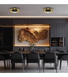 Milagro Lampa sufitowa Piattino Czarny Złoty 30W LED 3000K-4000k-6000K ML1812