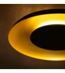 Milagro Lampa sufitowa Piattino Czarny Złoty 30W LED 3000K-4000k-6000K ML1812