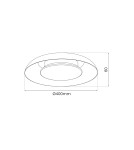 Milagro Lampa sufitowa Piattino Czarny Złoty 30W LED 3000K-4000k-6000K ML1812